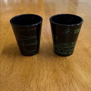 Atari Shot Glasses Battlezone Retro Arcade 80’s New and Unused